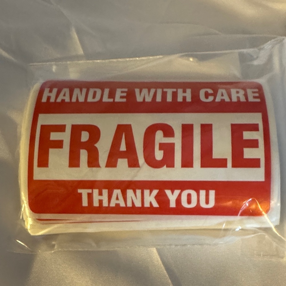 ★ 50 Fragile Handle With Care Thank You Stickers Shipping Labels